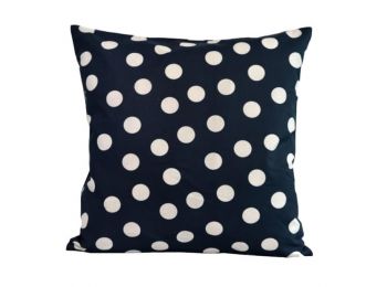 EMMA Sötétkék Fehér Pöttyös díszpárnahuzat 40x40 cm