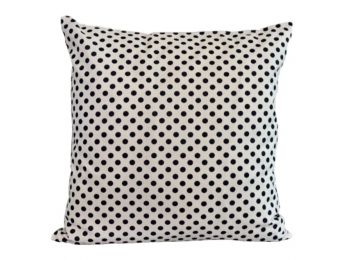VIKTÓRIA Fehér Sötétkék Pöttyös díszpárnahuzat 40x4