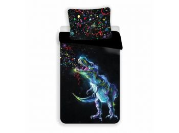 DINOSZAURUSZOS FEKETE  2 részes ágynemű-garnitúra 140x20