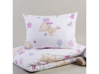 MACIS RÓZSASZÍN 2 részes óvodai ágynemű-garnitúra 90x