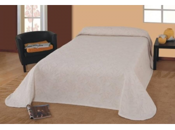 LAURA BÉZS LEVELES ágytakaró  160x260/240x260 cm