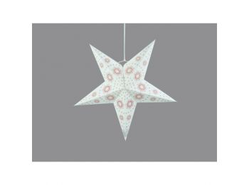 FEHÉR CSILLAG lampion 60 cm
