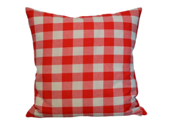 PIROSKA Piros Fehér díszpárnahuzat 40x40 cm