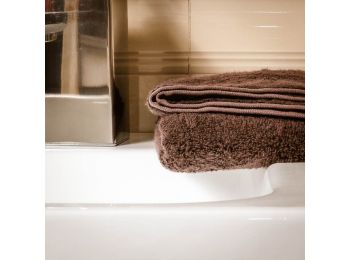 SÖTÉTBARNA BAMBUSZOS törölköző 50x100 cm