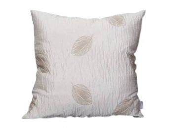 FERRARA BÉZS Levélmintás díszpárnahuzat 45x45 cm