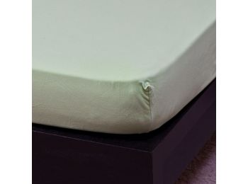 VILÁGOSZÖLD jersey gumis lepedő 180-200x200 cm