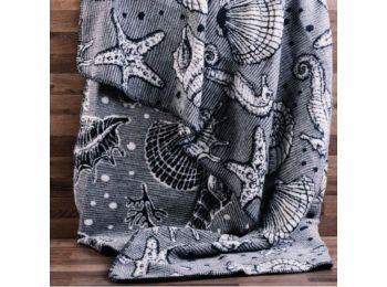 ÓCEÁN pamut-akril mintás pléd 150x200/200x220 cm