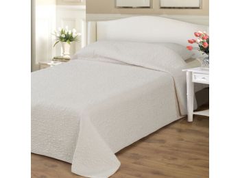 CLARA bézs / márvány steppelt ágytakaró 235x250 cm