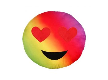 EMOJI SZIVÁRVÁNYOS SZERELMES formapárna 25 cm