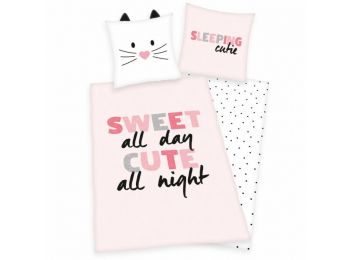 SWEET ALL DAY 2 részes gyermek ágynemű-garnitúra fülekk