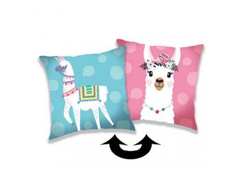 LÁMÁS KÉK - RÓZSASZÍN FLITTERES díszpárna  40x40 cm