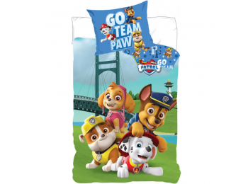 MANCS ŐRJÁRAT GO TEAM PAW 2 részes ovis ágynemű-garnit�