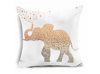 SZERENCSEHOZÓ Feng shui Arany Elefánt díszpárna 45x45 cm