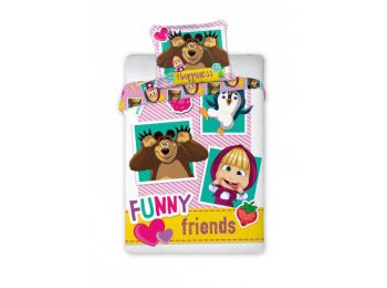 MÁSA ÉS A MEDVE 2 részes óvodai ágynemű-garnitúra 100