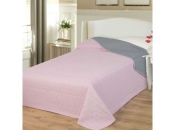 RÓZSASZÍN-SZÜRKE ágytakaró 235x250 cm