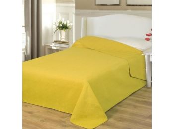 MUSTÁRSÁRGA ágytakaró 235x250 cm