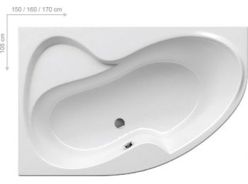 RAVAK Rosa II akrilkád 170x105 cm balos