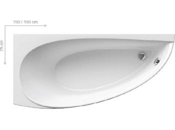 RAVAK Avocado akrilkád 160x75 cm balos