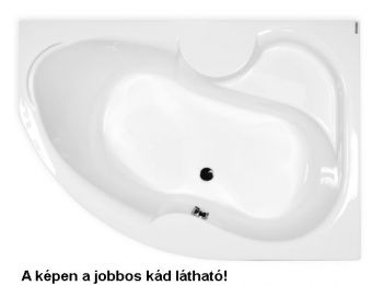 M-ACRYL Azalia 160x105 balos akril aszimmetrikus kád kádl