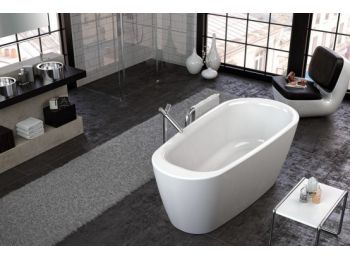 Kolpa San - ADONIS-FS 180X80/O+PRELIV WHITE térbe állítható fürdőkád lefolyóval