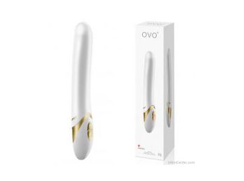 Luxusvibrátor Ovo F8,  20 cm hosszú vízálló vibri, feke