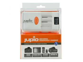 Jupio univerzális utazó akkumulátortöltő és 2600mAh külső akkumulátor, fényképezőgép, AA, AAA +US...