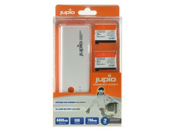 USB Külső akkumulátor, GoPro HERO4 töltéséhez, + 2db A