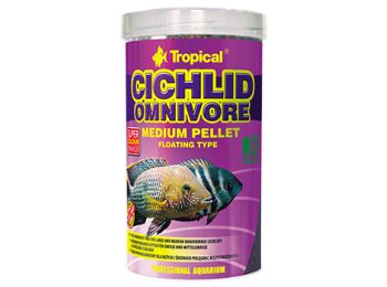 Tropical Cichlid Omnivore Medium Pellet 500 ml, dobozos