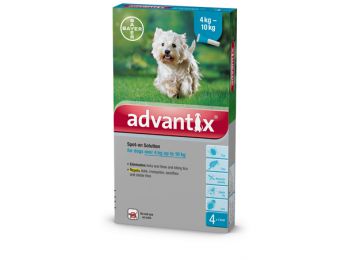Bayer Advantix Spot On rácsepegtető oldat 4-10 kg/4 pipett