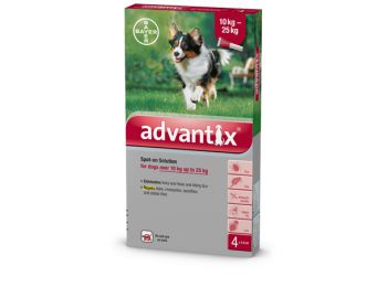 Bayer Advantix Spot On rácsepegtető oldat 10-25 kg/4 pipet