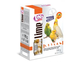 Lolo Lime - Orange mineral block for birds XL 190 g
