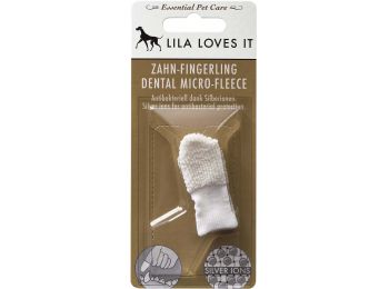 Lila Loves It - Ujjra húzható fogkefe kutyáknak és macskáknak ezüstionos