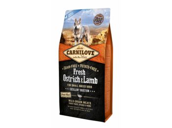 CarniLove Fresh Adult Dog Small Strucc & bárány - Excellent Digestion kutyatáp 6 kg