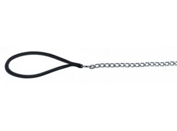 Trixie Póráz Láncos bőr fogóval 1,1m/2mm fekete