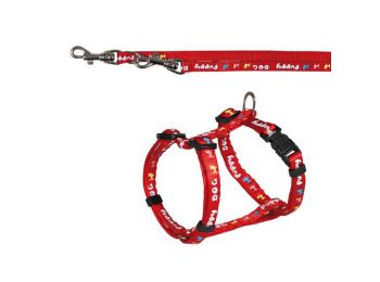 Trixie Puppy Szett hám+póráz 23-34/8mm 2m piros