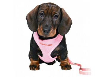 Trixie Puppy szett hám+póráz 26-34cm/10mm 2m pink