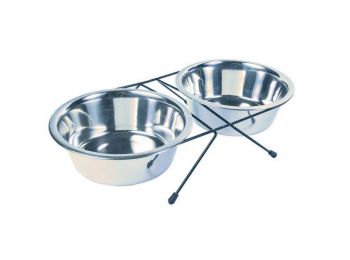 Trixie Tál Szett Fém Állványon 2x1.8l/20cm