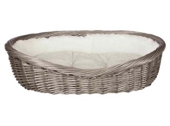 Trixie Kosár Fonott Béléssel és párnával 50cm szürke