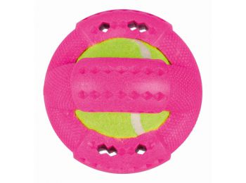 Trixie Játék gumi karika teniszlabdával hőre lágyuló 9