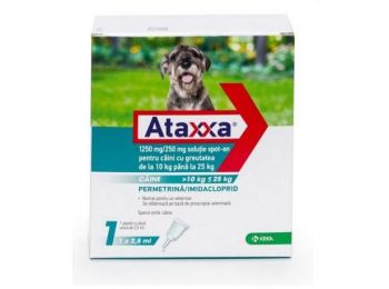 Ataxxa Spot On rácsepegtető oldat 10-25 kg között, 1 pip