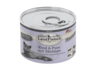 Landfleisch Cat macskakonzerv marhahús+pulyka+rák 195g