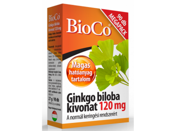 Ginkgo biloba kivonat 120 mg Megapack 90x  -BioCo-