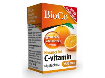 Narancs ízű C-vitamin 500 mg rágótabletta 100x -BioCo-