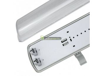 IP65 por-, páramentes dupla LED fénycső armatúra, 60 cm