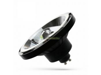 LED AR111/ES111 GU10 230V 12W 20° melegfehér szpot, fekete
