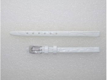 6-os fehér színű valódi bőr óraszíj A5005-6-21