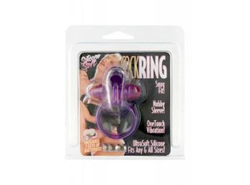 RABBIT SILICONE VIB COCKRING PURPLE - 1 DB