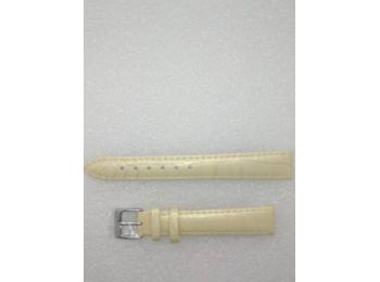 14-es bézs színű valódi bőr óraszíj A2314-14-10