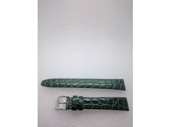 16-os zöld színű valódi bőr óraszíj A5005-16-7