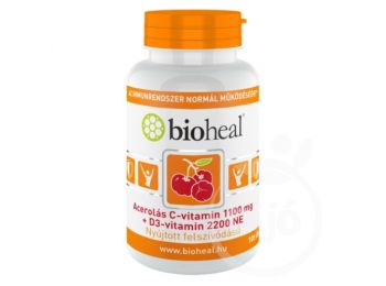 BIOHEAL ACEROLÁS C-VITAMIN 1100 MG + D3-VITAMIN 2200 NE  - 
